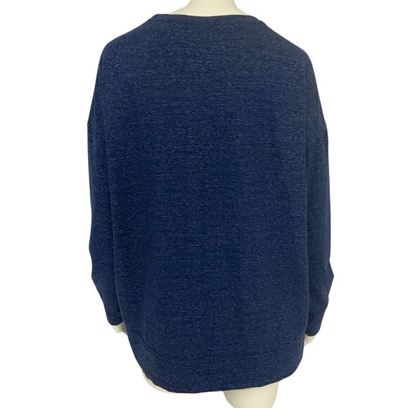 32 Degrees Heat Women's Fleece Sweater Top Sz L Heathered Blue Long Sleeve NWOT - Picture 2 of 10